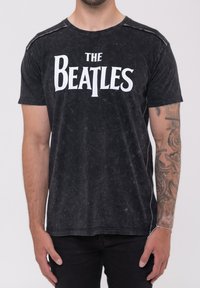 Paradiso Clothing THE BEATLES DROP T BAND LOGO SNOW WASH - Print T-shirt - black