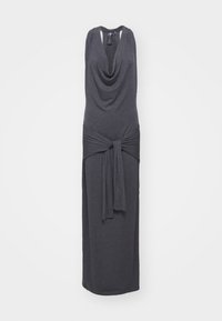 NEETA TIE FRONT SIDE SLIT GOWN - Jersey dress - dark grey