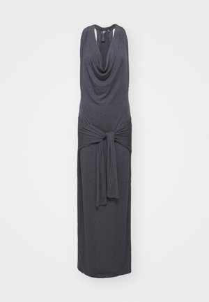 Norma Kamali NEETA TIE FRONT SIDE SLIT GOWN - Jersey dress - dark grey