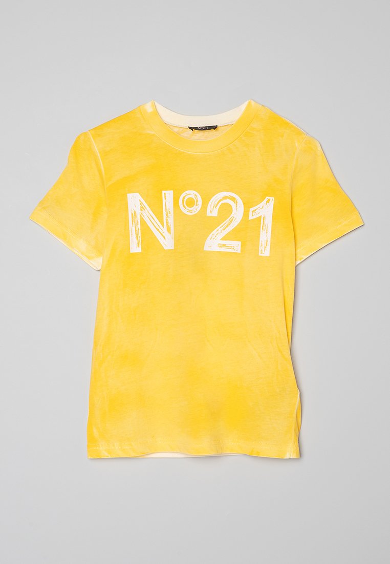 N°21 T-shirt print geel