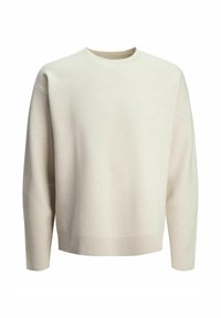 MIT RUNDHALS - Pullover - greige