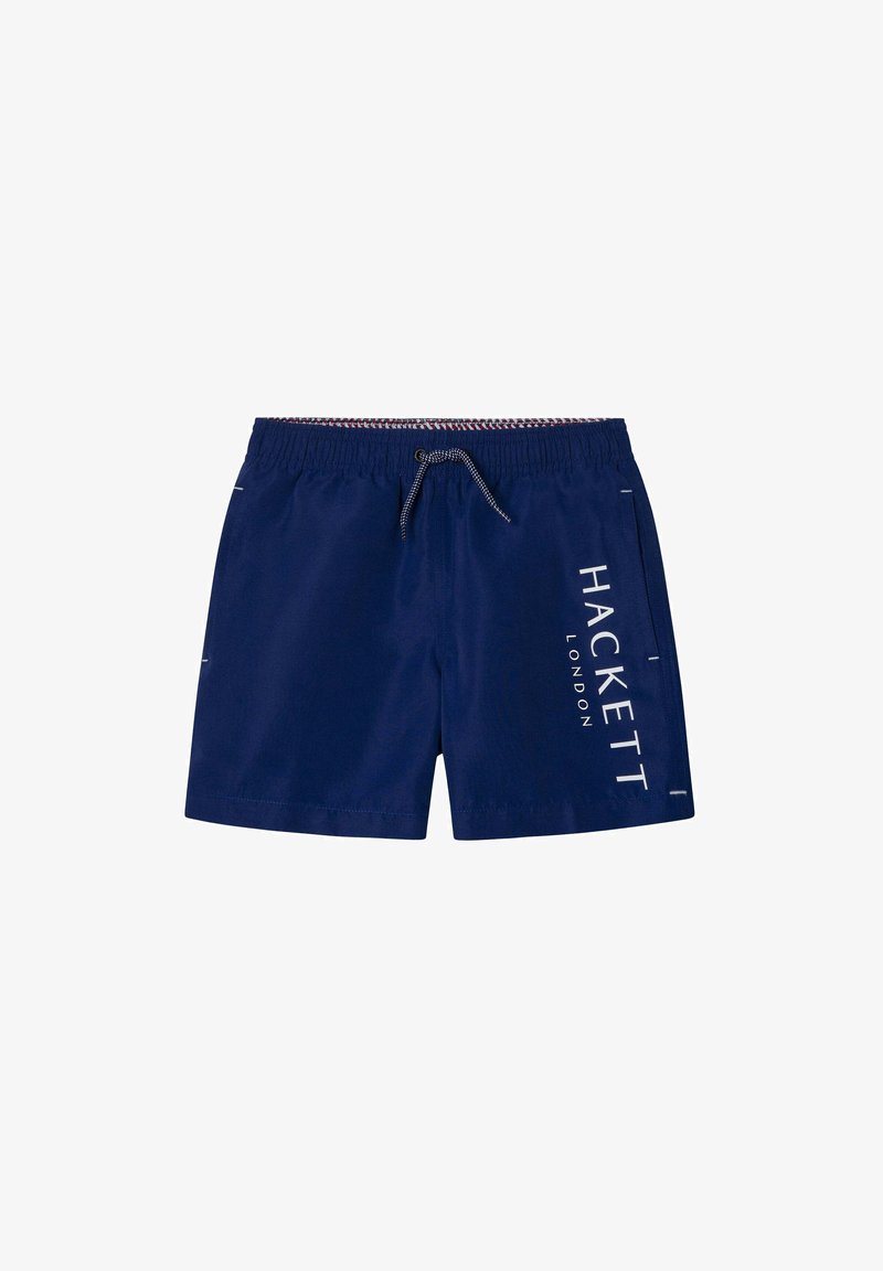 Námorné plavky s elastickým pásom, šnúrkou na stiahnutie a bielym logom "HACKETT LONDON" na boku. Hladká, ľahká tkanina.