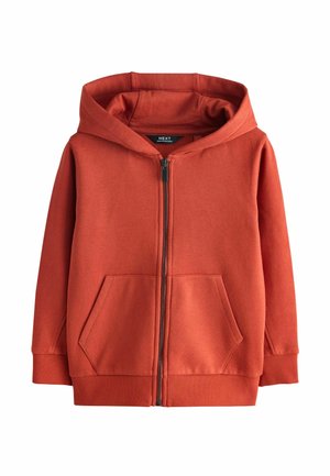 HOODIE  - REGULAR FIT - Sweatjacke - rust red
