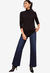 REGULAR FIT  LONGLINE  - Džemper - black