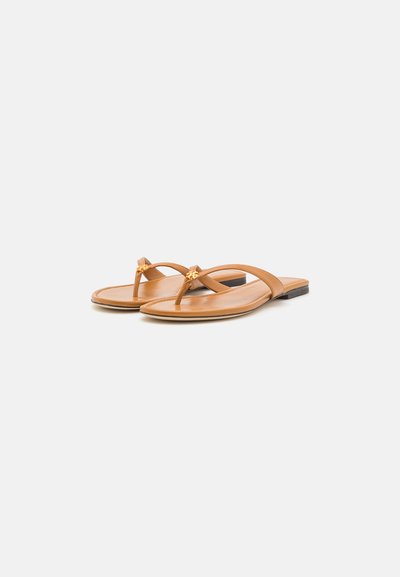 Tory Burch SIMPLE LOGO THONG  - Sandalias planas - caramel corn
