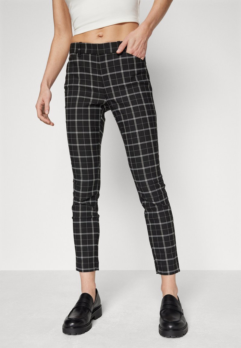GAP ANKLE BISTRETCH PLAID Stoffhose black plaid/schwarz Zalando.de