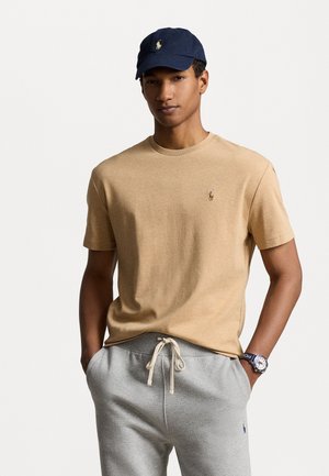 CUSTOM SLIM FIT SOFT COTTON T-SHIRT - T-shirt - bas - classic camel heather