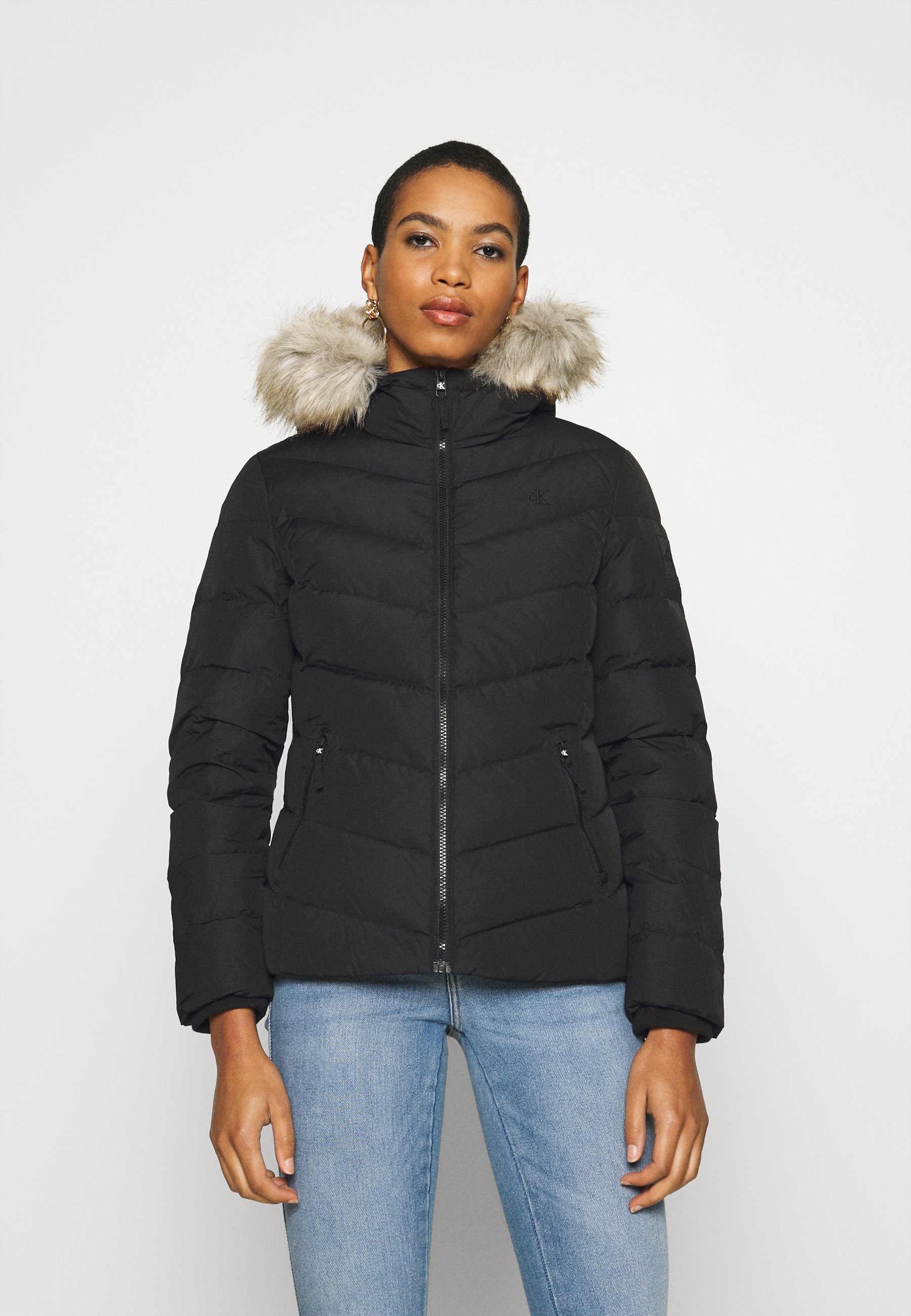 calvin klein black down jacket