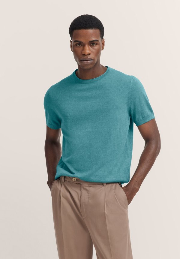 KNIT - T-Shirt basic - flaschengrün