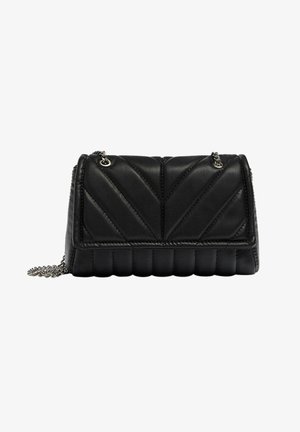 CROSSBODY WITH QUILTED DETAIL - Across body bag - black