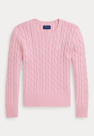 CABLE KNIT COTTON SWEATER - Πουλόβερ - hint of pink/nevis