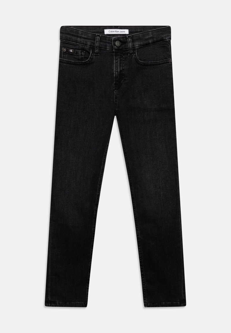 Calvin Klein Jeans SLIM WASHED - Vaqueros pitillo - black