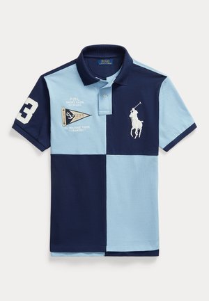 Polo Ralph Lauren, CUSTOM SLIM FIT BIG PONY MESH POLO SHIRT - Πόλο - navy/powder blue