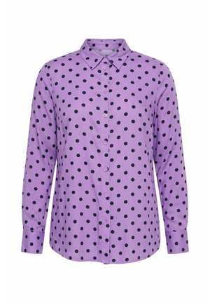 Studio Untold, HEMDBLUSE, WIDE SHAPE, POLKADOTS - Overhemdblouse - lilac