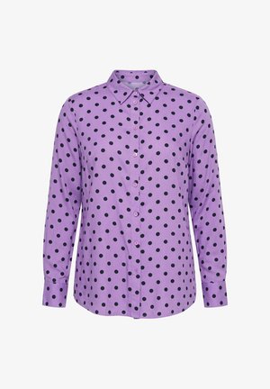 Studio Untold, HEMDBLUSE, WIDE SHAPE, POLKADOTS - Overhemdblouse - lilac