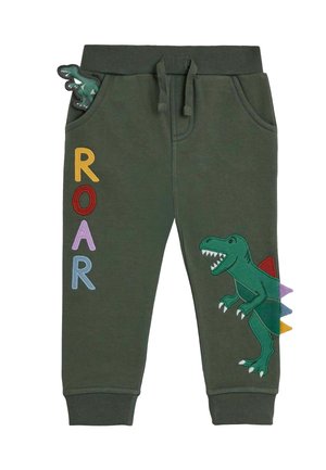 REGULAR FIT APPLIQUÉ  - Pantaloni sportivi - khaki green roar