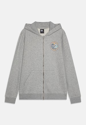 Quiksilver GRAPHIC ZIP HOODIE YOUTH UNISEX - Zip-up sweatshirt - light grey heather