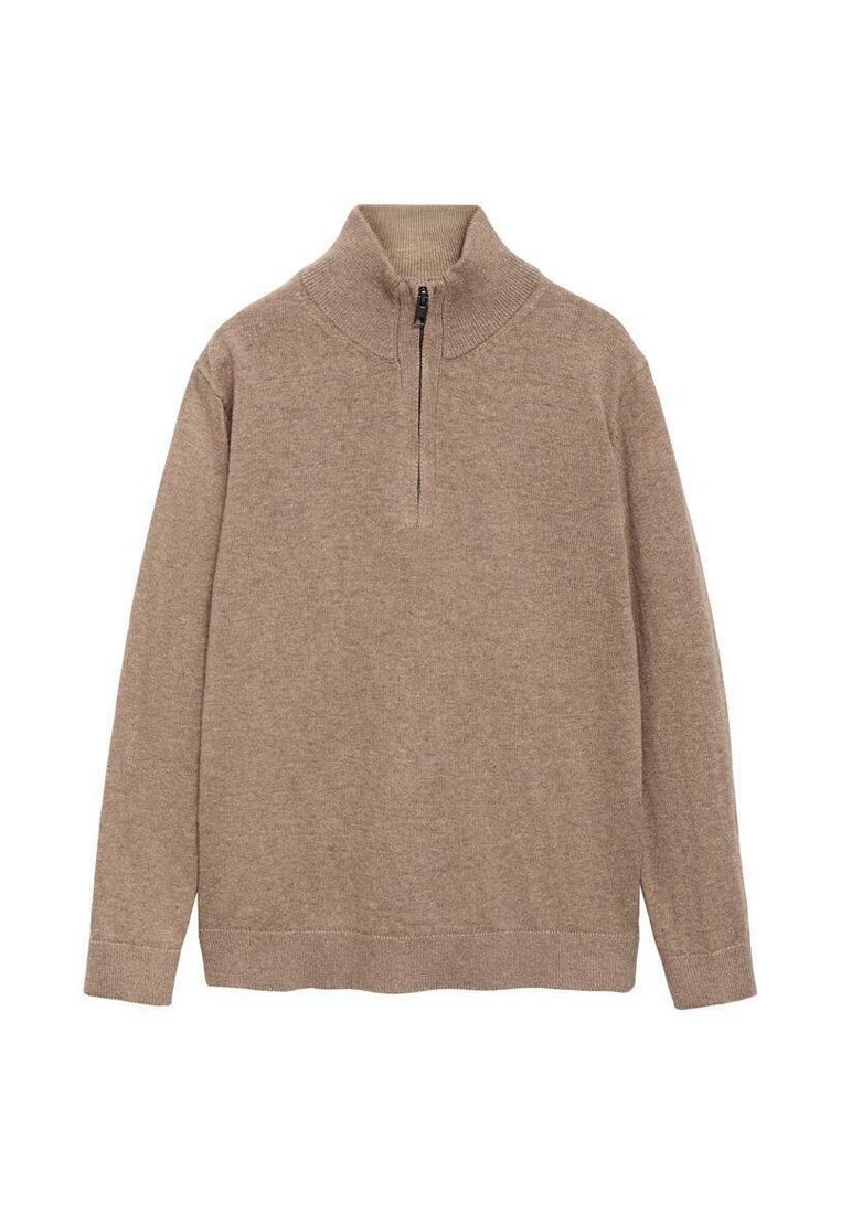 Mango Kids KID ZIP NECK Jumper brown