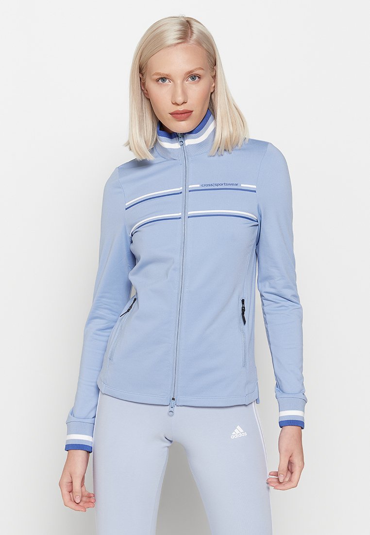 Cross Sportswear Sweater met rits zandkleur