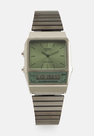 UNISEX - Digital watch - gunmetal/green