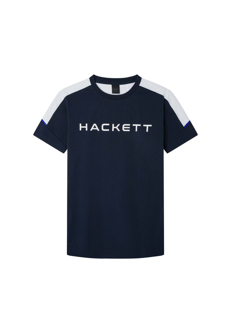 Hackett London T-shirt print blauw