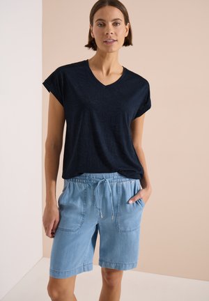 Cecil, T-SHIRT MIT TONALEM AUSBRENNERMUSTER - T-shirt imprimé - universal blue