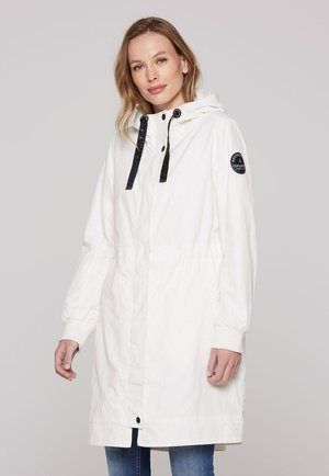 MIT KAPUZE UND LOGO-DETAILS - Parka - ivory