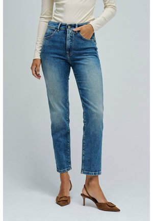 FAITH PUSH IN CROPPED SLIM - Vaqueros tapered - blau