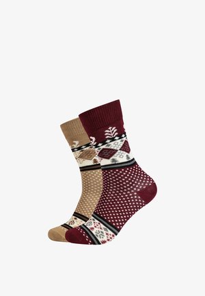camano, SOCKEN CA-SOFT WINTER 2ER PACK UNISEX - Sokken - windsor wine travertine