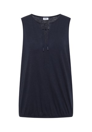Cecil, TOP WITH SPLIT NECK AND TIES - Top - urban dark blue