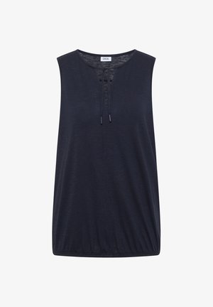 Cecil, TOP WITH SPLIT NECK AND TIES - Top - urban dark blue