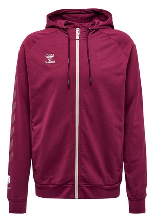 HMLMOVE GRID  - Sweatjacke - grape wine