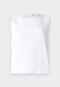 Tie-Back Linen-Blend Shell Top - Top - white