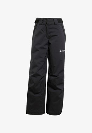 Juodi vandeniui atsparūs slidinėjimo kelnių su tiesiomis kojomis, reguliuojamu liemeniu ir dekoratyviniu Terrex logotipu priekyje.