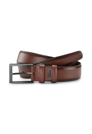 MIT DOPPELSCHLAUFE - Belt business - cognac rot