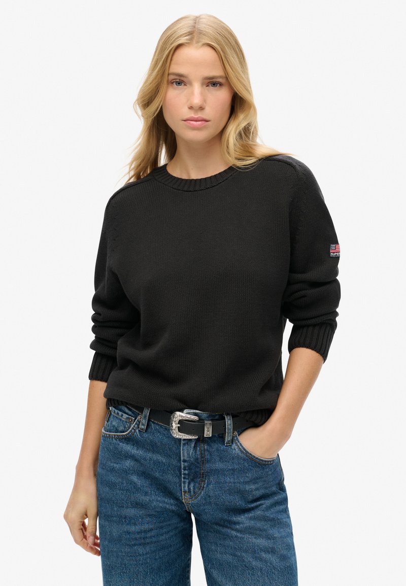 Superdry & Co Striktrøje - dark charcoal