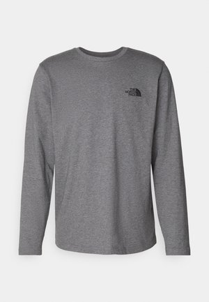 The North Face M L/S SIMPLE DOME TEE - Pitkähihainen paita - medium grey heather
