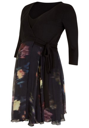 Seraphine MATERNITY & NURSING BLACK FLORAL WRAP DRESS - Dienas kleita - blk/flrl