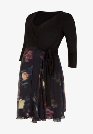 Seraphine MATERNITY & NURSING BLACK FLORAL WRAP DRESS - Dnevna haljina - blk/flrl