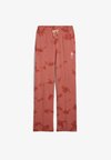 WARDROBE ESS FLORAL PACK STRAIGHT FIT JOGGING MIT WASCHUNG - Trainingsbroek - red fire