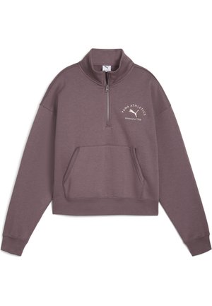 CLASS COMFORT HALF ZIP SHORT CREW  - Felpa - raisin