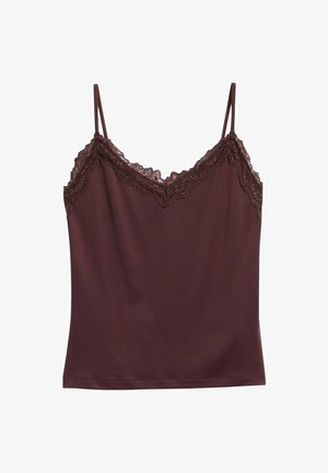 Kappahl, LACE TANK-TOP - Top - wine red