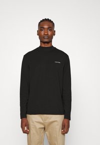 Calvin Klein MICRO LOGO MOCK NECK  - Longsleeve - black