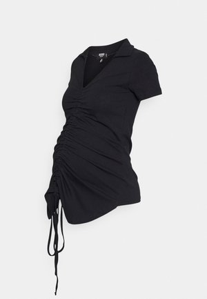 MATERNITY RUCHED DETAIL - T-shirt estampada - black