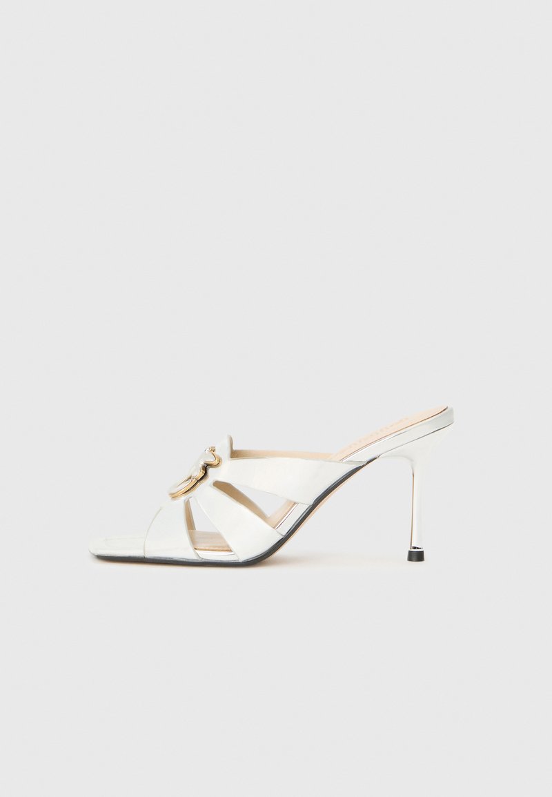 pinko Muiltjes met hak zilverkleurig