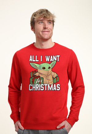 STAR WARS: THE MANDALORIAN CHRISTMAS BABY V2 - Sweatshirt - red