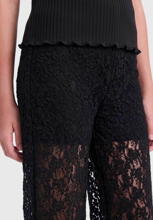 ONLY GIRLS, TROUSERS KOGLEIKA STRAIGHT FIT TROUSERS - Pantalon classique - black