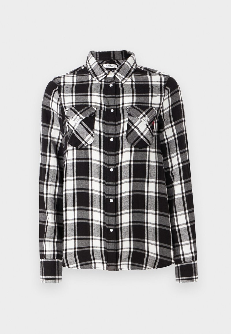 Replay Overhemdblouse zwart