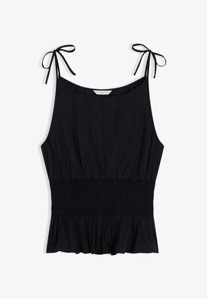 Tommy Hilfiger, SMOCKED SHOULDER TIE - Μπλούζα - black