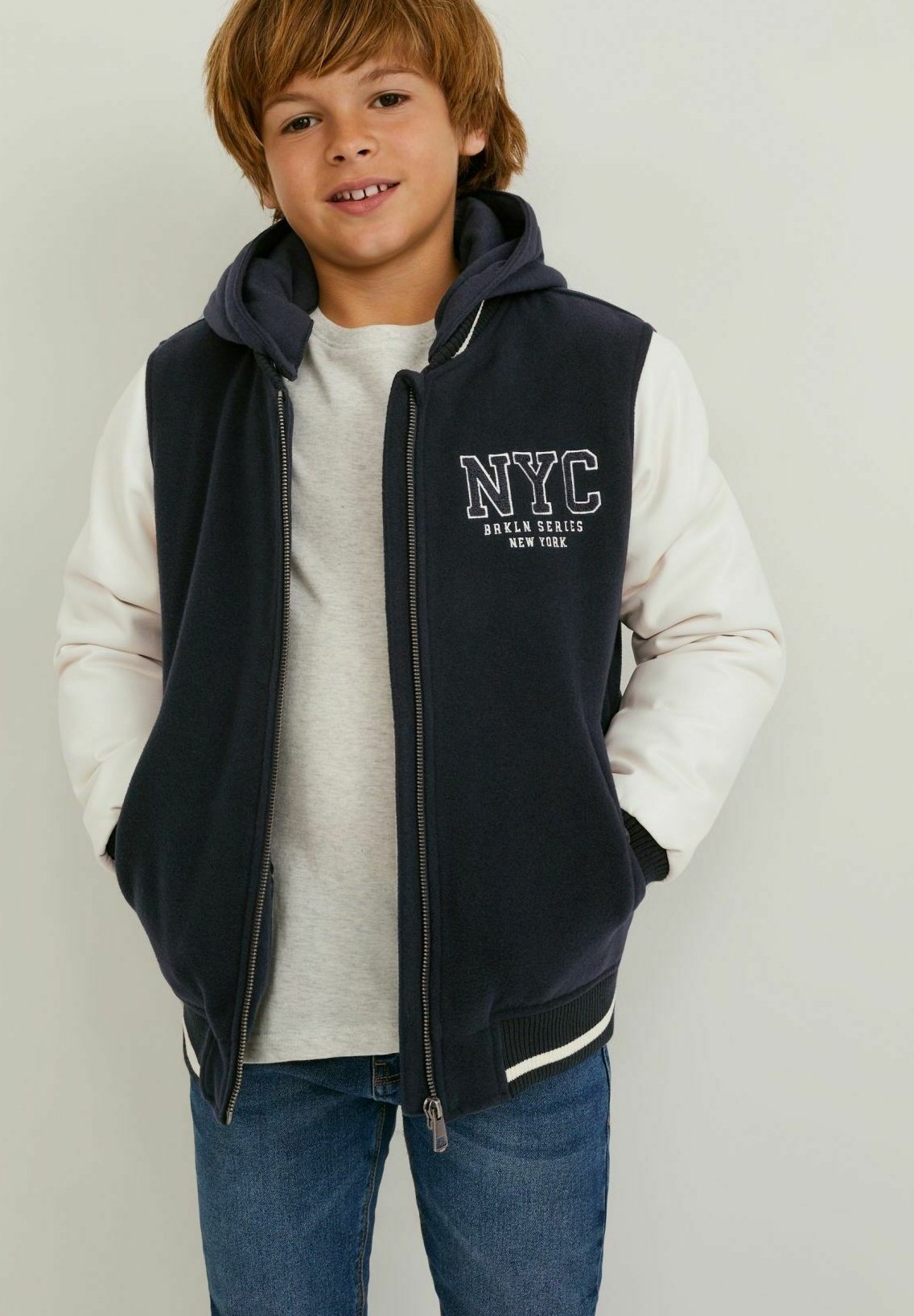 HOODED JACKET - Chaquetas bomber - dark blue/azul marino - Zalando.es